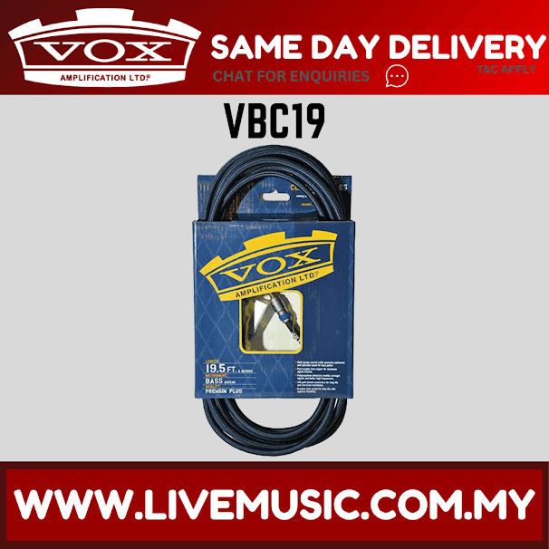 Vox VBC19 - 19 ft Bass Instrument Cable (VBC-19/VBC 19)