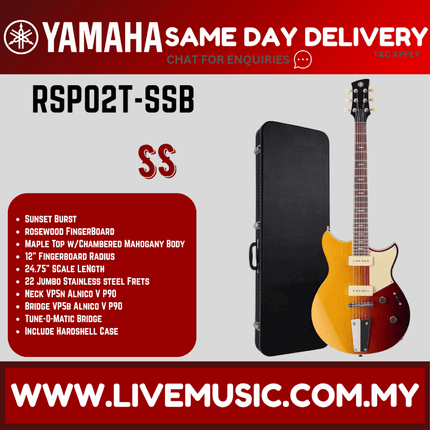 Yamaha Revstar Professional RSP02T Electric Guitar - Sunset Burst ( RSP-02T / RSP 02T )