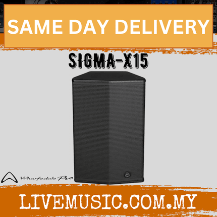 WHARFEDALE PRO SIGMA-X15 1400W PEAK 15" 2-WAY INSTALLATION LOUDSPEAKER, Each /Pair - BLACK (SIGMA X15/SIGMAX15)