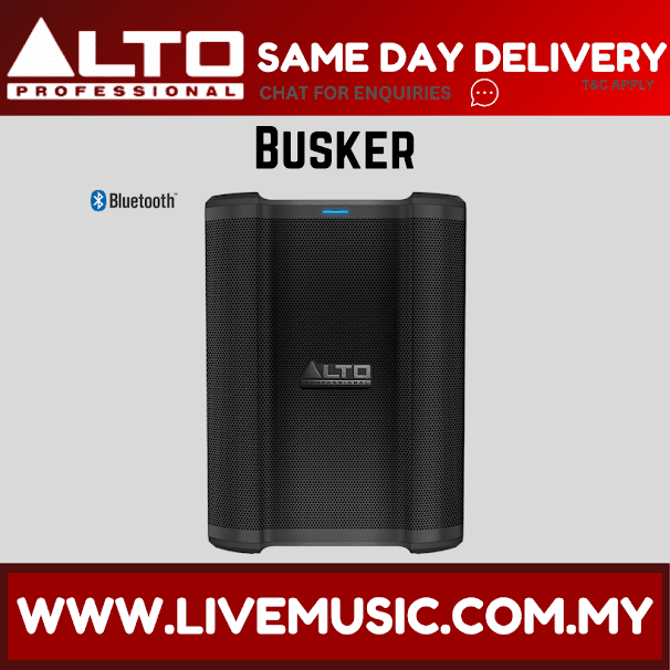 Alto Professional Busker Portable 200-watt Battery-powered PA Speaker With Microphone Speaker Stand