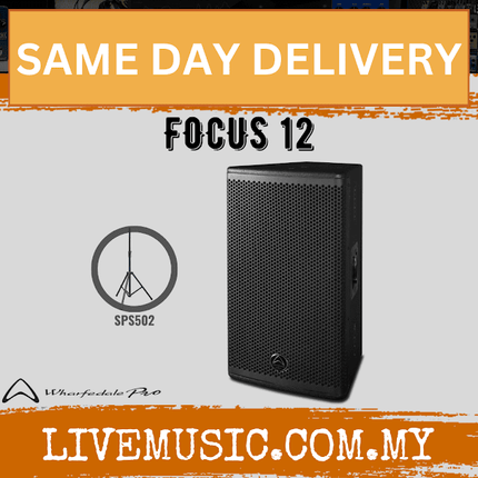WHARFEDALE PRO FOCUS 12 Series 500 Watts RMS 12" 2-Way Passive Loudspeaker - Each / Pair (FOCUS12/FOCUS-12)