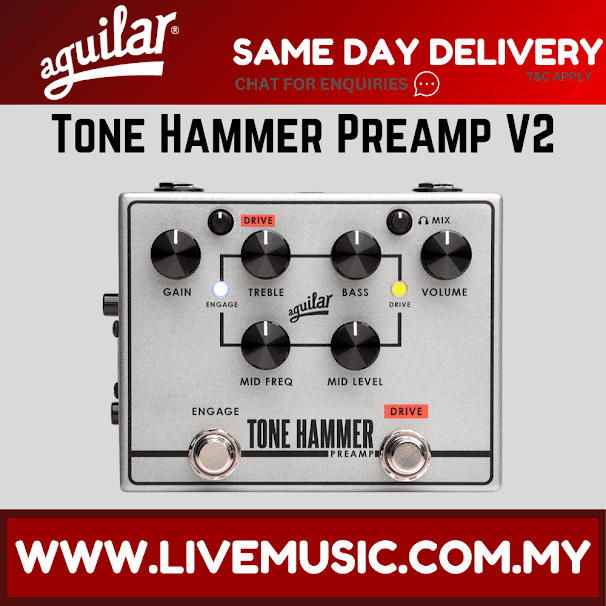 Aguilar Tone Hammer Preamp/Direct Box V2 Bass Guitar Effects Pedal