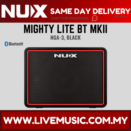 Nux Mighty Lite BT MKII NGA-3 Mini Modeling Amplifier, Black ( NGA3-MKII / NGA3MKII )