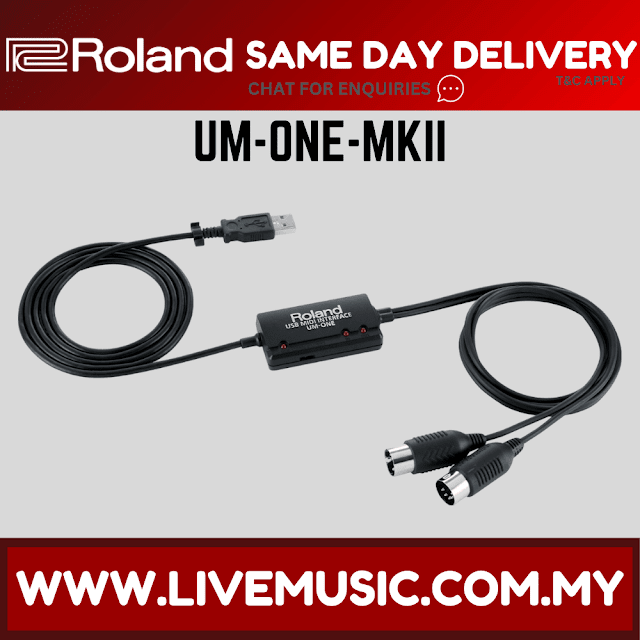 Roland UM-ONE MKII USB Midi Interface (UM-ONE UMONE MK2/UM-ONE-MKII)
