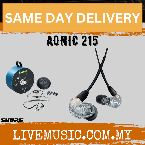 Shure AONIC 215 Sound Isolating Earphones - Clear ( AONIC 215 / AONIC215 / SE215 )