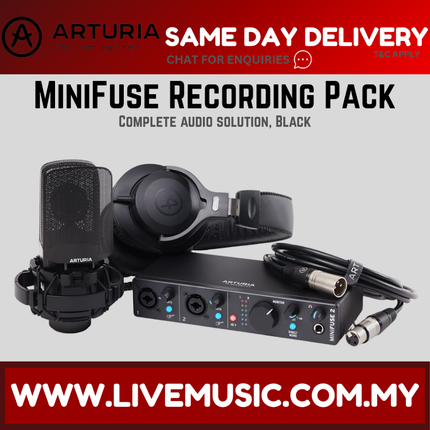 Arturia MiniFuse Recording Pack - Black