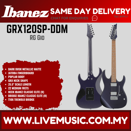 Ibanez GRX120SP-DDM Rg Gio Series Electric Guitar, Dark Dusk Metallic Matte ( GRX120SP DDM GRX120SPDDM )