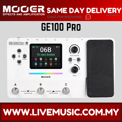 Mooer GS1000 Multi Effects with Amp Profiling-White ( GS 1000 GS-1000 )