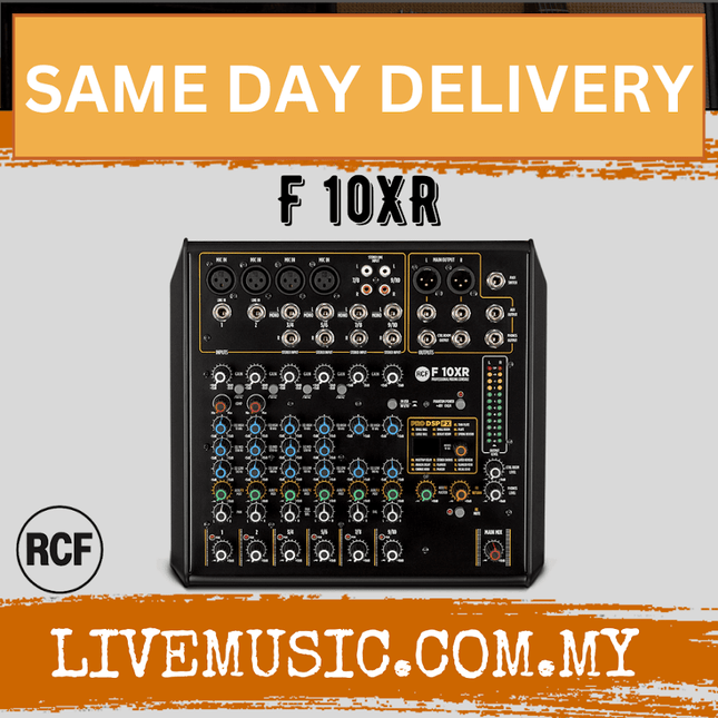 RCF F 10XR 10-channel mixing console with multi-FX & Recording ( F10XR / F-10XR )