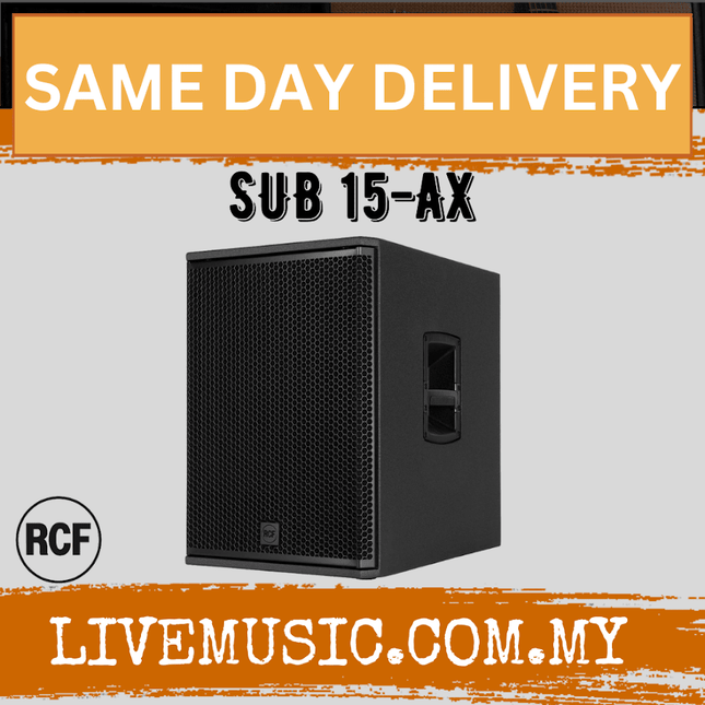 RCF SUB 15-AX 2200-watt 15-inch Active Subwoofer - Black / White ( SUB15AX / SUB 15 AX )