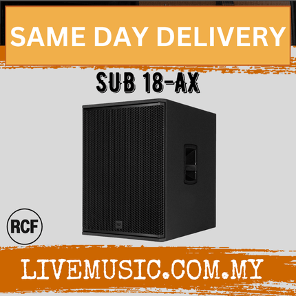 RCF SUB 18-AX Professional Powered 18" Subwoofer - Black / White ( SUB18AX / SUB 18 AX )
