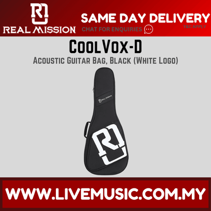 Real Mission CoolVox-D Acoustic Guitar Bag - Aqua / Black / Black White / Grey Black / Grey White / Pink / Purple /White
