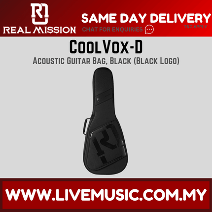 Real Mission CoolVox-D Acoustic Guitar Bag - Aqua / Black / Black White / Grey Black / Grey White / Pink / Purple /White