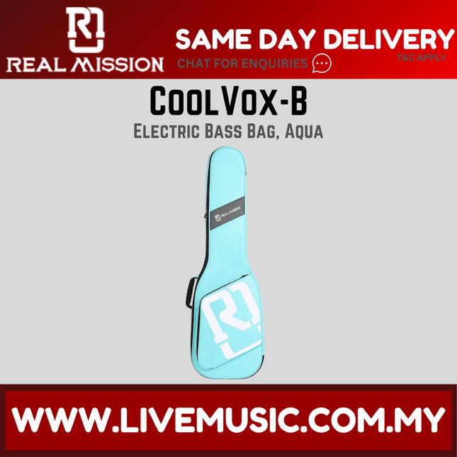 Real Mission CoolVox-B Electric Bass Guitar Bag - ( CoolVoxB CoolVox B )
