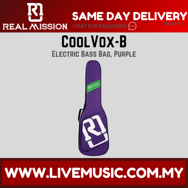 Real Mission CoolVox-B Electric Bass Guitar Bag - ( CoolVoxB CoolVox B )