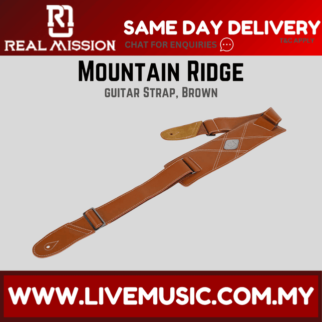 Real Mission Mountain Ridge Leather Widening Adjustable Strap