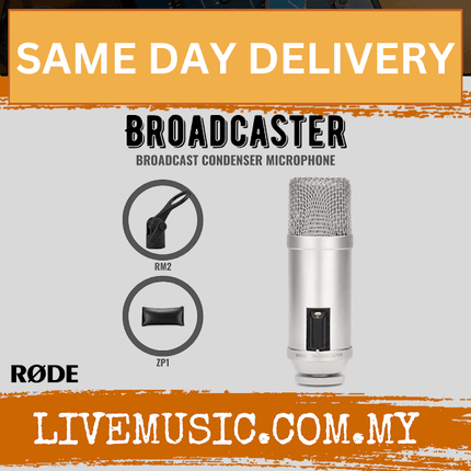 Rode Broadcaster Large-diaphragm Broadcast Condenser Mic with On-Air Indicator