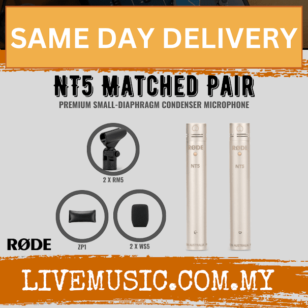 Rode NT5 Matched Pair Condenser Microphone - Pair ( NT-5 )