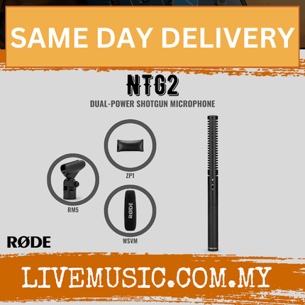 Rode NTG-2 Directional Shotgun Mic with Battery/Phantom Power ( NTG2 / NTG 2 )
