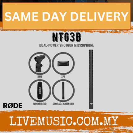 Rode NTG-3B Shotgun Condenser Microphone - Black ( NTG3B / NTG-3 / NTG3 )