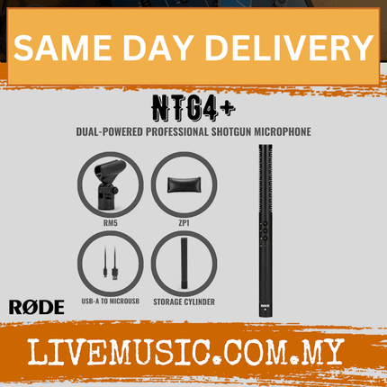 Rode NTG4+ Line-gradient Shotgun Condenser Microphone ( NTG-4+ )
