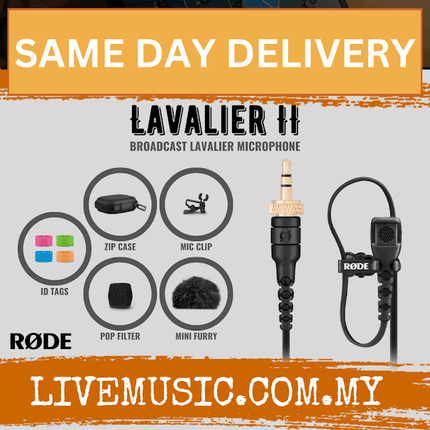 Rode Lavalier II Premium Lavalier Microphone - Black ( LavalierII )