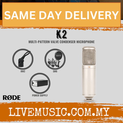 Rode K2 Variable Pattern Studio Tube Condenser Microphone (K-2)
