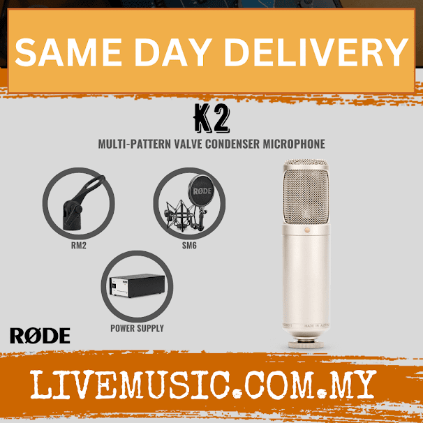 Rode K2 Variable Pattern Studio Tube Condenser Microphone (K-2)