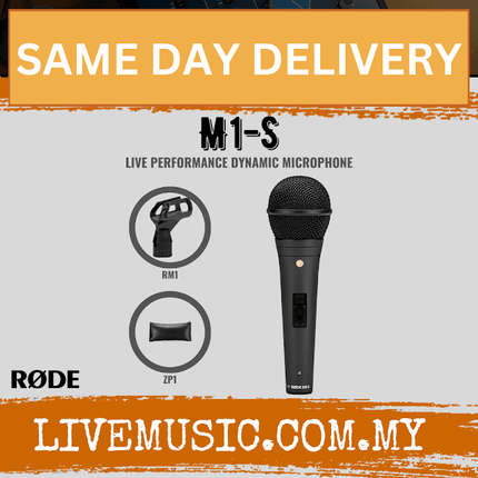 Rode M1-S Live Dynamic Vocal Microphone with On/Off Switch ( M1S / M1 S )