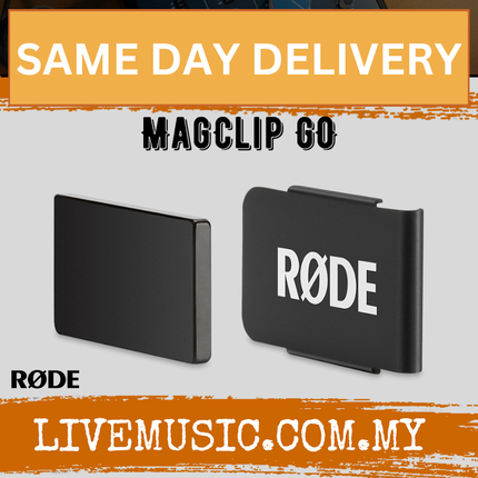 Black MagClip GO magnetic clip accessory with Rode branding on the face