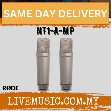 Rode NT1-A-MP Matched Pair of Large-diaphragm Condenser Microphones ( NT1 A MP / NT1AMP )
