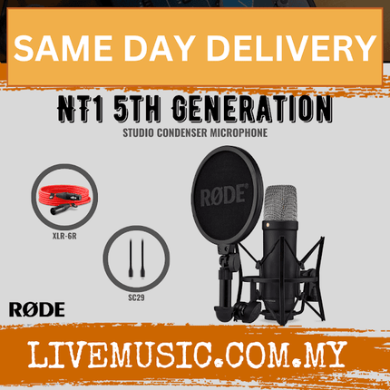Rode NT1 5th Generation Studio Condenser Microphone - Black ( NT1GEN5Black / NT1GEN5 )