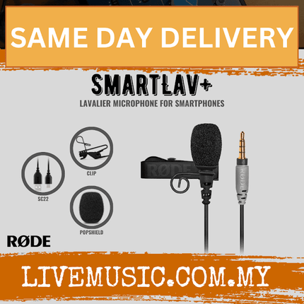 Rode SmartLav+ Lavalier Microphone for Smartphones & Tablets