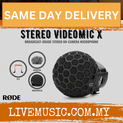 Rode Stereo VideoMic X Broadcast-grade Stereo On-camera Microphone (SVMX)