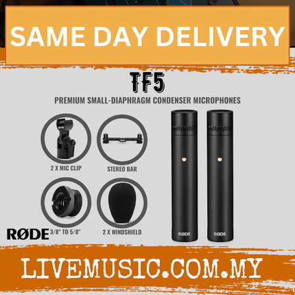 Rode TF-5 Cardioid Small-diaphragm Condenser Microphones - Matched Pair ( TF5 )