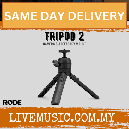 Rode Tripod 2 camera and accessory mount, black mini tripod with three legs