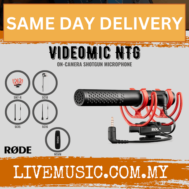 Rode VideoMic NTG Camera-mount Shotgun Microphone