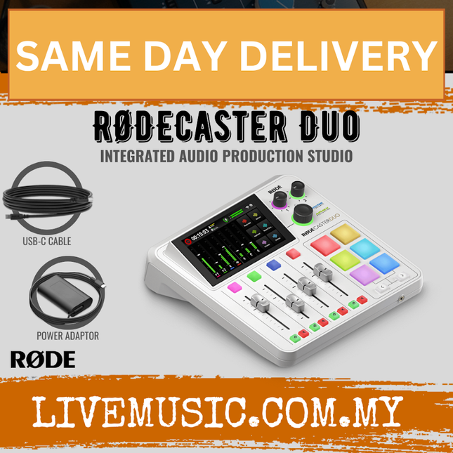 RODE RODECaster Duo Integrated Audio Production Studio - White