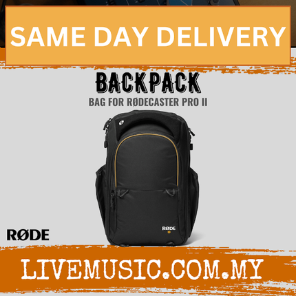 RODE backpack for RØDECaster Pro II, black with front zip pocket