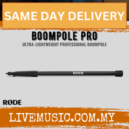 Rode Boom Pole Pro carbon fiber boom pole, 10 ft, black with cushioned hand grip