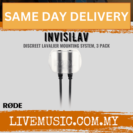 InvisiLav discreet lavalier mounting system, three-pack with two black cords and clip