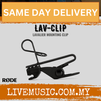 Black lavalier microphone mounting clip with spring clamp