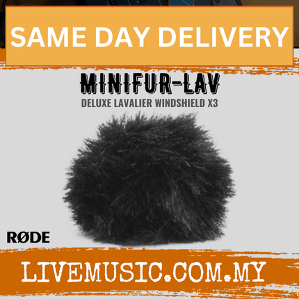 Rode MINIFUR-LAV synthetic fur lavalier mic windshield, black fuzzy cover