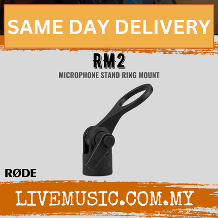 RØDE RM2 microphone stand ring mount, black adjustable clip-on holder