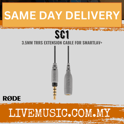 3.5mm TRRS microphone extension cable with two matching audio connectors