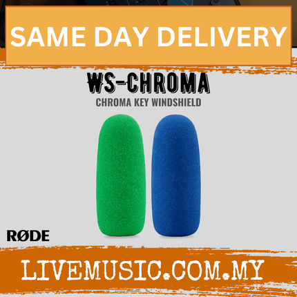 RØDE WS-Chroma chroma key windshield set with green and blue foam covers