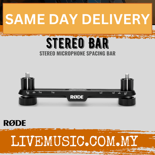 Rode Stereo Bar Microphone Mount - Stereo Bar for Two Mics ( STEREOBAR )