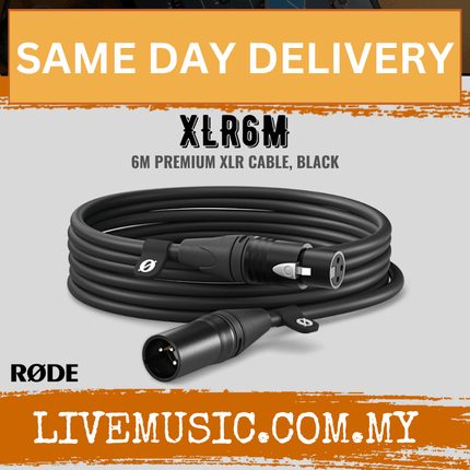 RODE XLR6M XLR Male to XLR Female Cable - 6Meter
