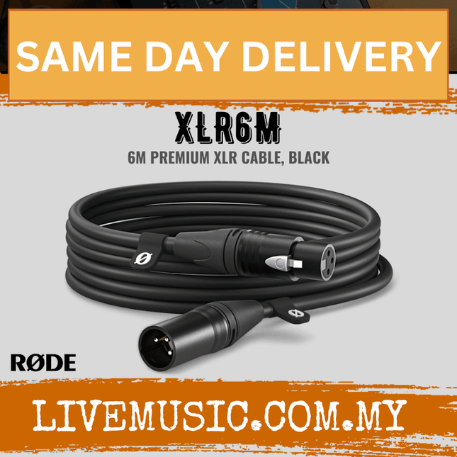 RODE XLR6M XLR Male to XLR Female Cable - 6Meter