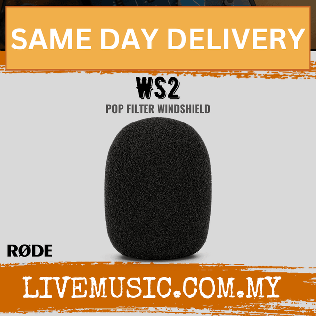 Rode WS2 Windscreen for NT1-A, NT2-A, NT1000, NT2000, NTK, K2 & Broadcaster Microphones (WS-2 / NT1A / NT2A)